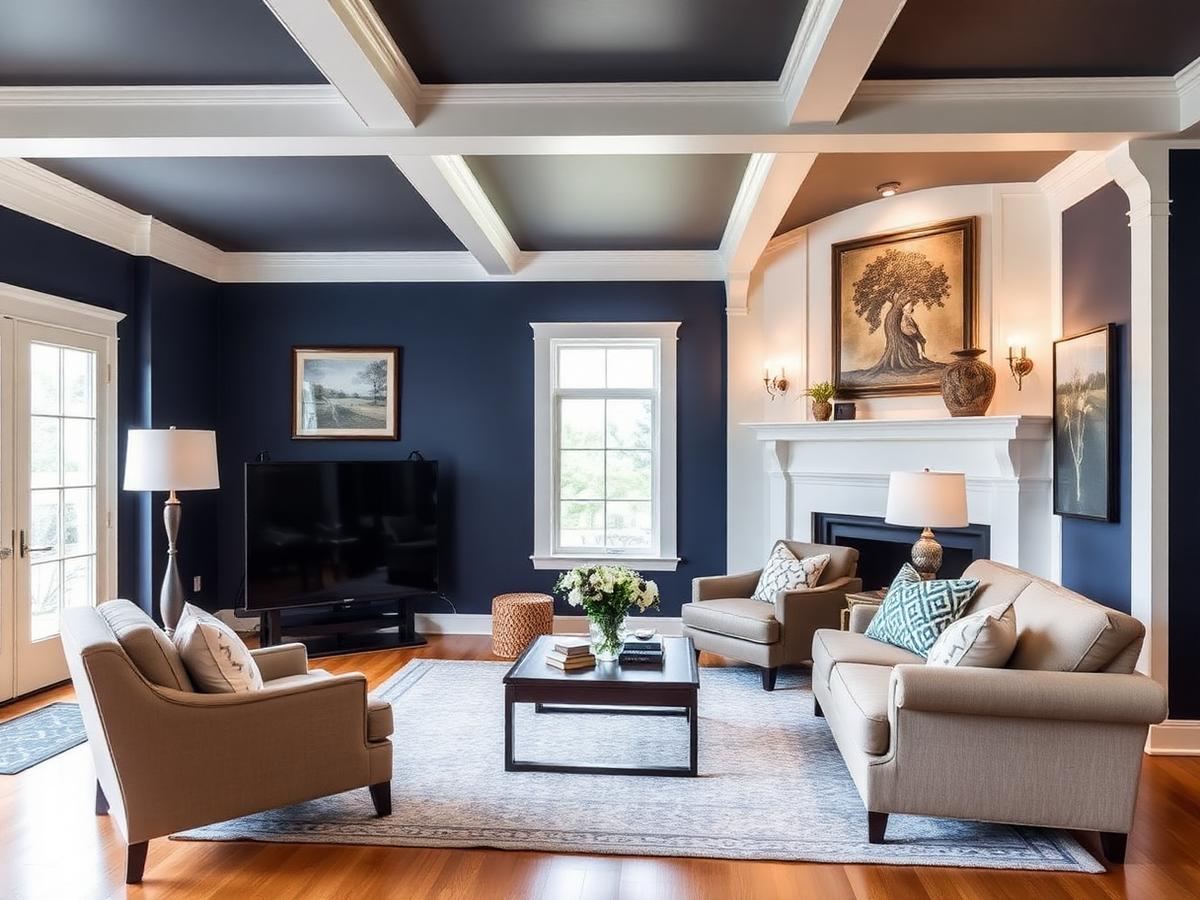 Heritage Navy Living Room